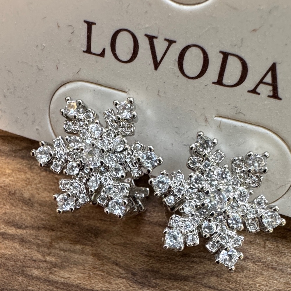 Silver Snowflake Earrings